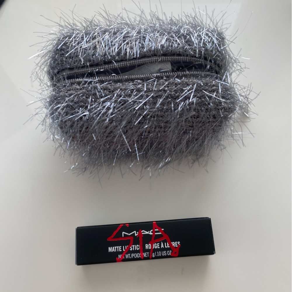 FREE MAC Small Fuzzy Cosmetics Bag - FREE with Purchase